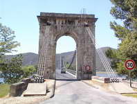 Start of bike trip across Rhone from Viviers