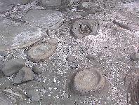 Petrified boiling mud